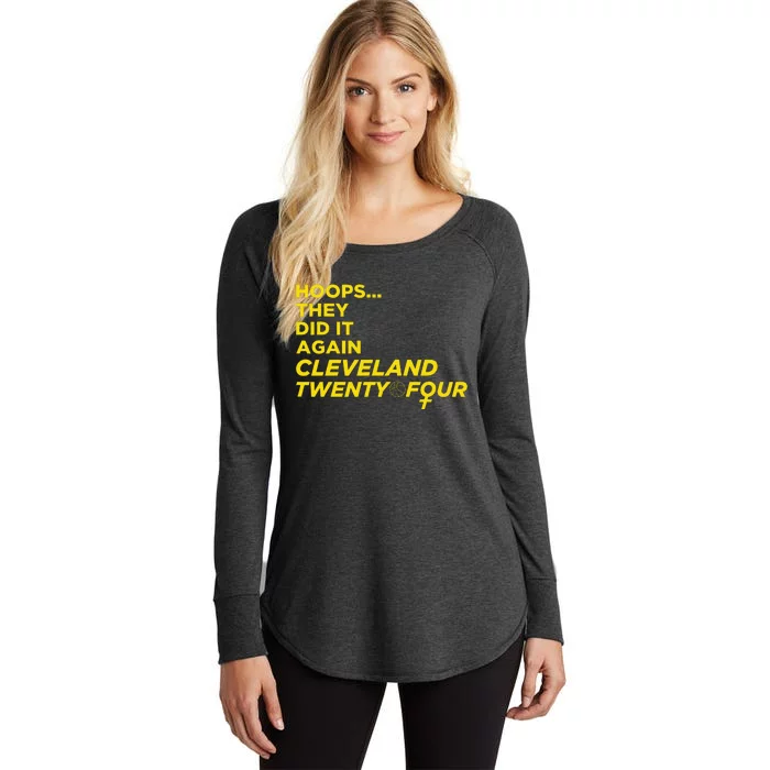 Hoops They Did It Again Cleveland Twenty Four Women's Perfect Tri Tunic Long Sleeve Shirt