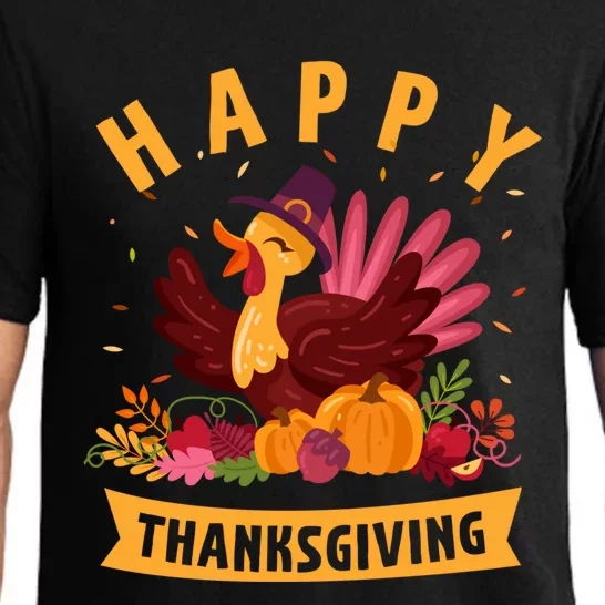 Happy Thanksgiving Dinner Turkey Lover Pajama Set