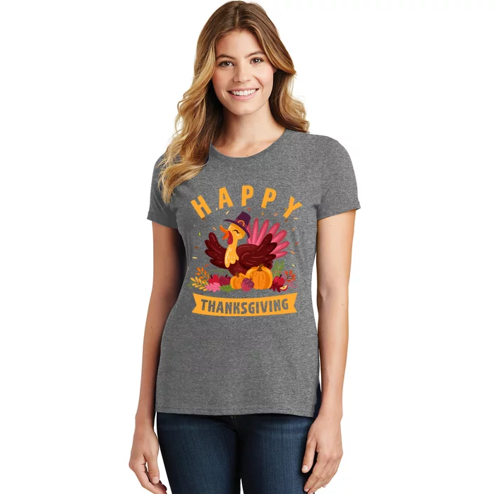 Happy Thanksgiving Dinner Turkey Lover Women's T-Shirt