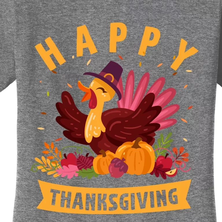 Happy Thanksgiving Dinner Turkey Lover Women's T-Shirt