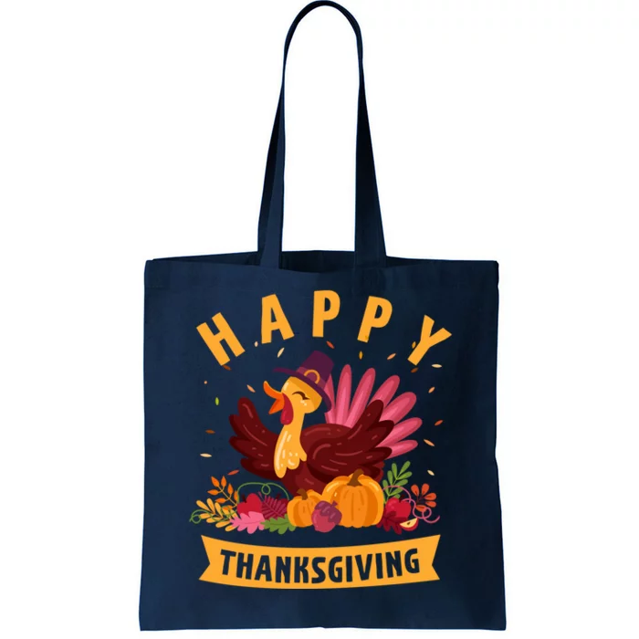 Happy Thanksgiving Dinner Turkey Lover Tote Bag