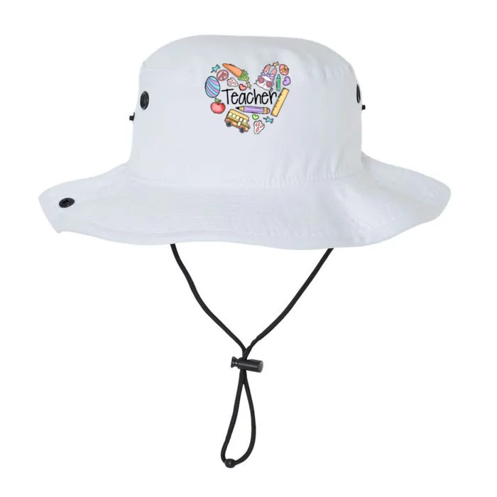 Heart Teachers Easter Day For Student School Gift Legacy Cool Fit Booney Bucket Hat