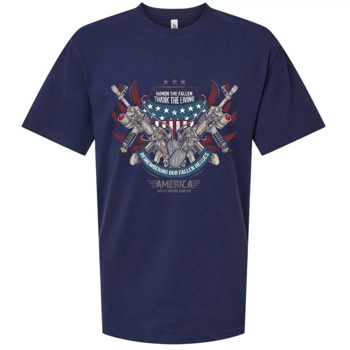 Honor The Fallen Heroes Thank The Living Military Veteran Gift Sueded Cloud Jersey T-Shirt