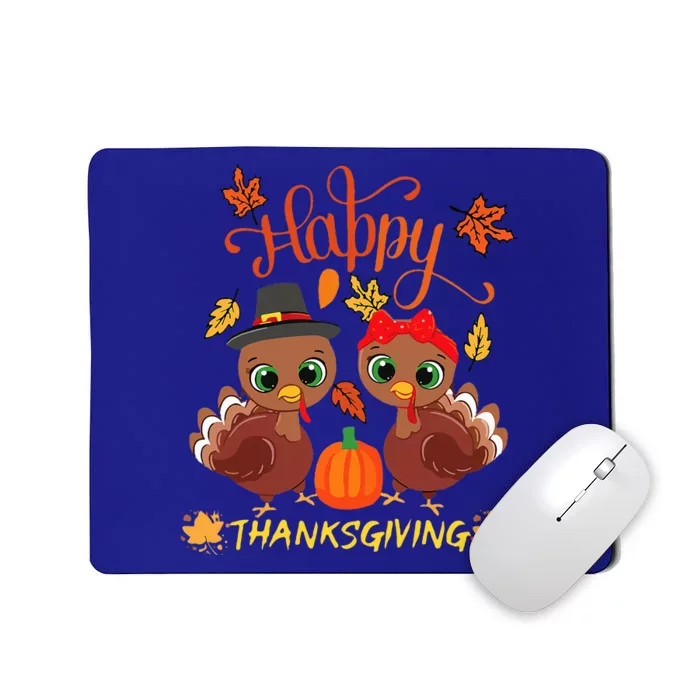 Happy thanksgiving for turkey d for turkey day family dinner Mousepad