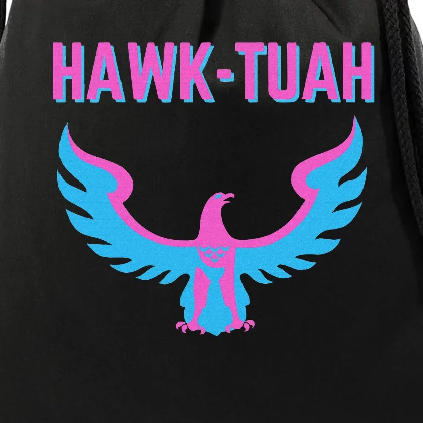 Hawk Tuah Funny Viral Meme Drawstring Bag