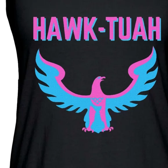 Hawk Tuah Funny Viral Meme Ladies Essential Flowy Tank