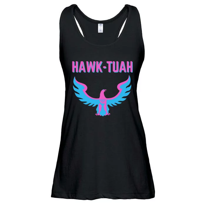 Hawk Tuah Funny Viral Meme Ladies Essential Flowy Tank