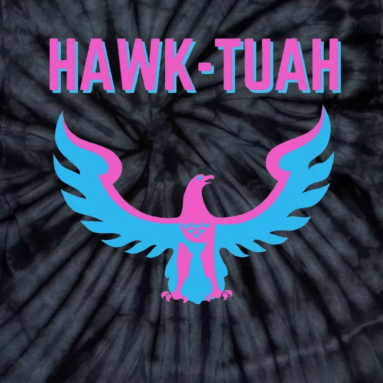 Hawk Tuah Funny Viral Meme Tie-Dye T-Shirt