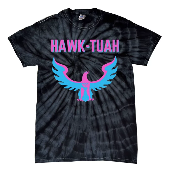 Hawk Tuah Funny Viral Meme Tie-Dye T-Shirt