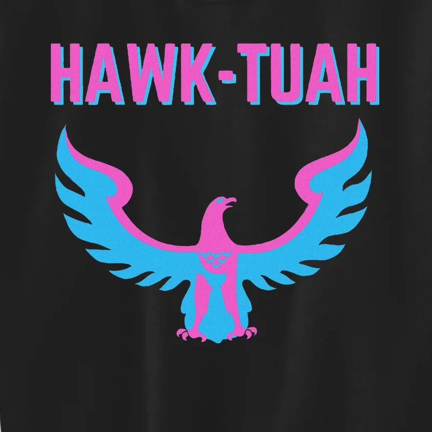 Hawk Tuah Funny Viral Meme Kids Sweatshirt