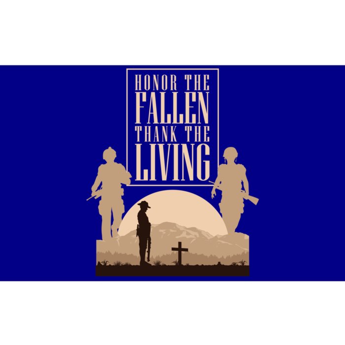 Honor The Fallen Thank The Living Military Pride Gift Bumper Sticker