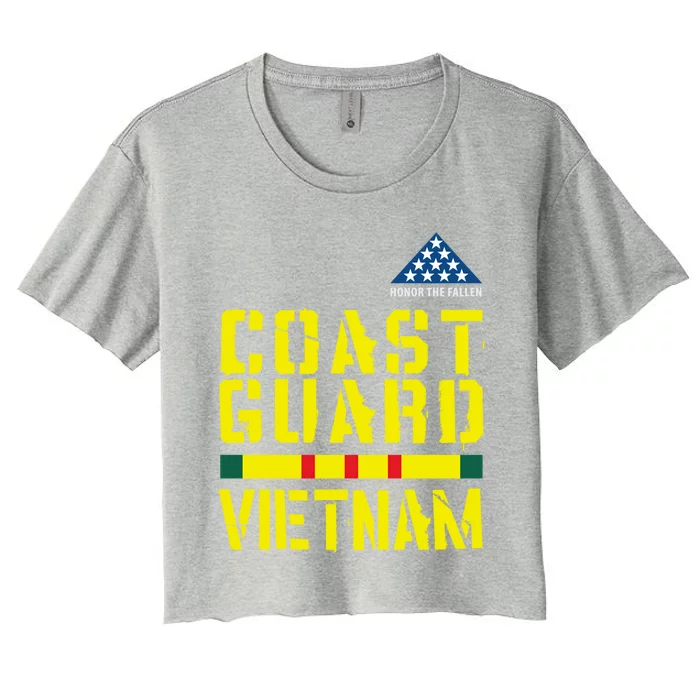 Honor The Fallen Coast Guard Vietnam Gift Women's Crop Top Tee