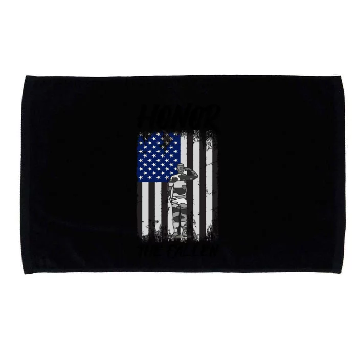 Honor The Fallen American Flag For Patriots Meaningful Gift Microfiber Hand Towel