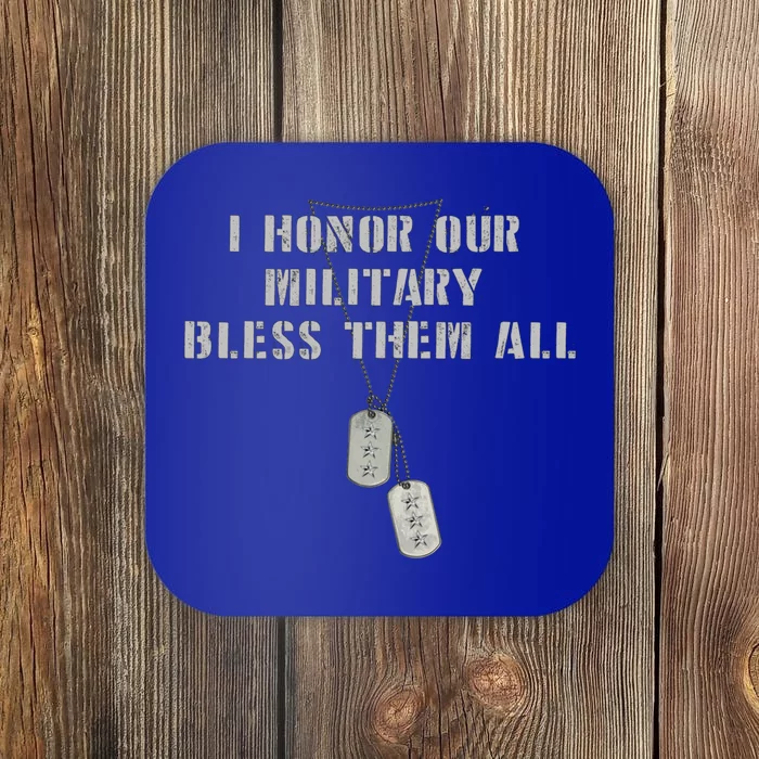 Honor The Fallen Veteran Military Support Gift Coaster