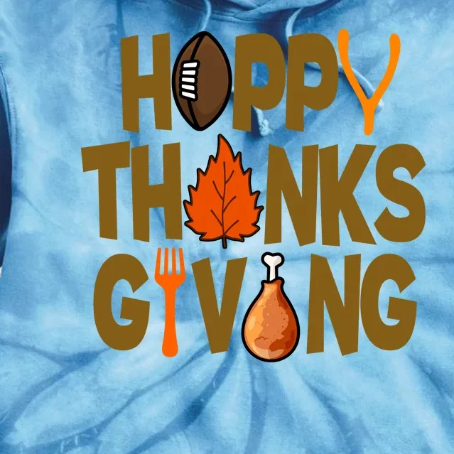 Happy Thanksgiving Football Autumn Holiday Tie Dye Hoodie