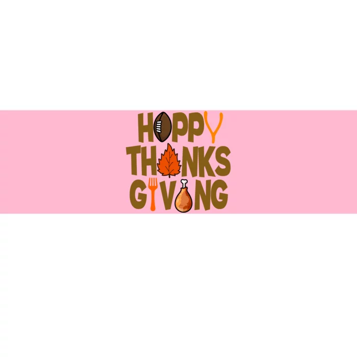 Happy Thanksgiving Football Autumn Holiday Bumper Sticker