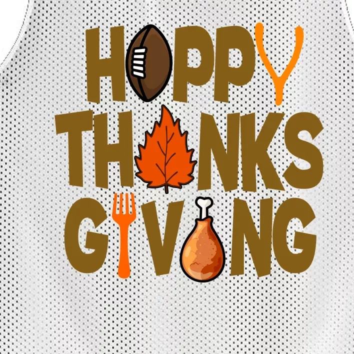 Happy Thanksgiving Football Autumn Holiday Mesh Reversible Basketball Jersey Tank