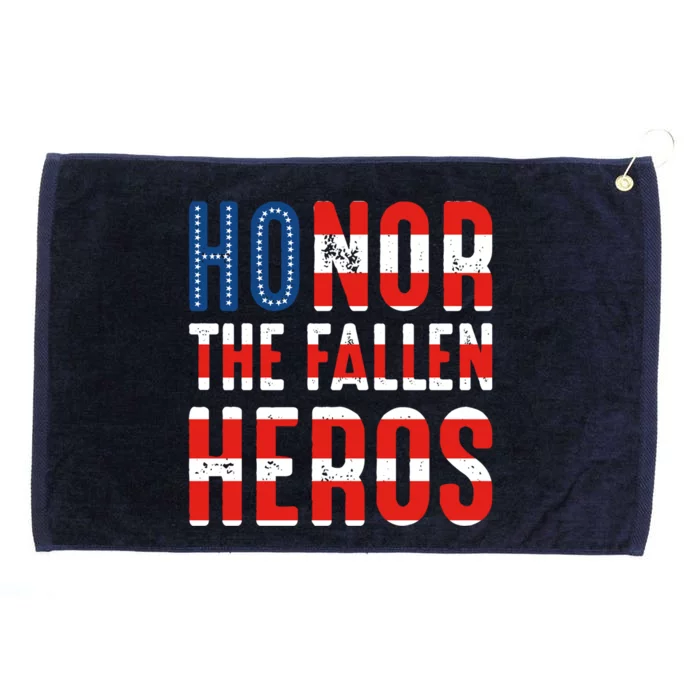 Honor The Fallen Heros Gift Usa American Flag Gift Veterans Day Gift Grommeted Golf Towel