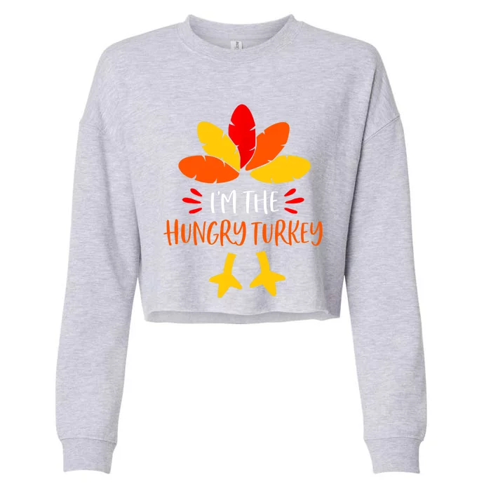 Hungry Turkey Family Shirts Matching Thanksgiving Pajamas Cropped Pullover Crew