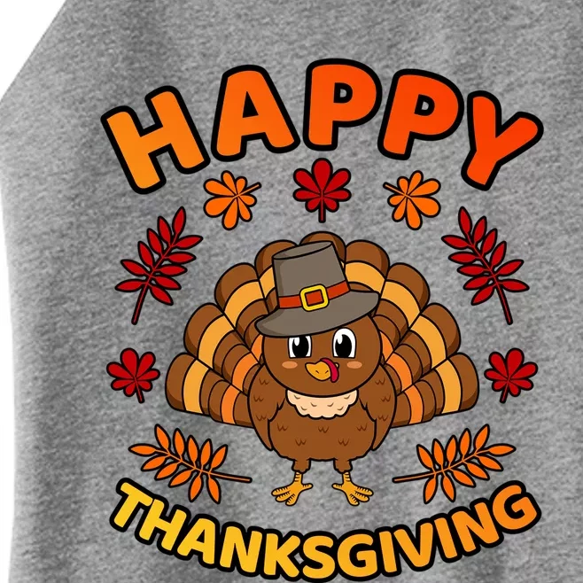 Happy Thanksgiving Funny Turkey Family Graphic Gift Women’s Perfect Tri Rocker Tank