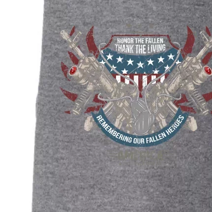 Honor The Fallen Heroes Thank The Living Military Veteran Gift Doggie 3-End Fleece Hoodie