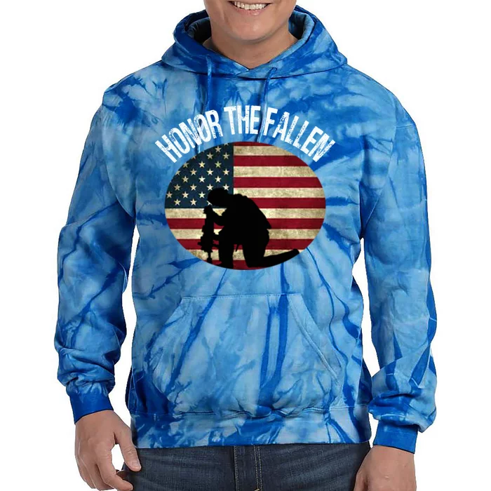 Honor The Fallen Patriotic Theme Gift Tie Dye Hoodie