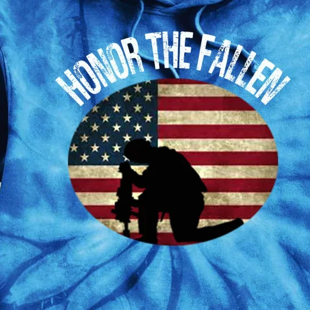 Honor The Fallen Patriotic Theme Gift Tie Dye Hoodie