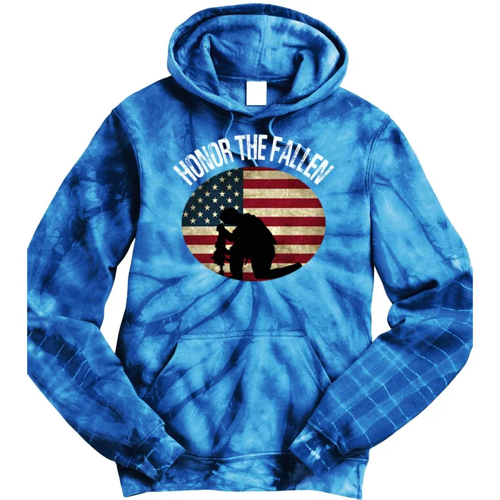 Honor The Fallen Patriotic Theme Gift Tie Dye Hoodie