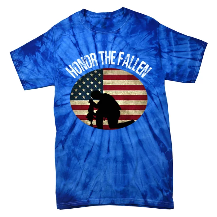 Honor The Fallen Patriotic Theme Gift Tie-Dye T-Shirt