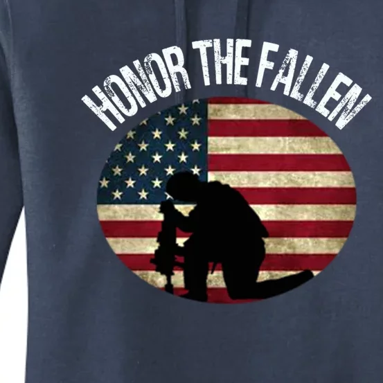 Honor The Fallen Patriotic Theme Gift Women's Pullover Hoodie