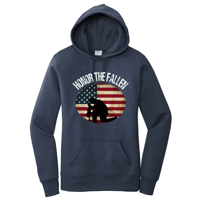 Honor The Fallen Patriotic Theme Gift Women's Pullover Hoodie