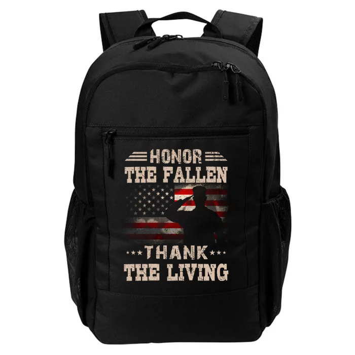 Honor The Fallen Thank The Living Memorial Day Gift Daily Commute Backpack