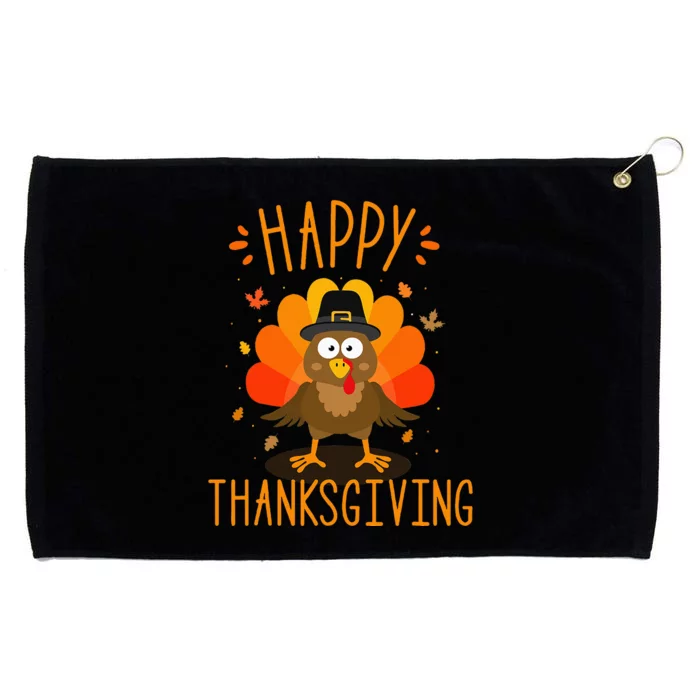 Happy Thanksgiving For Turkey Day Family Dinner Grommeted Golf Towel