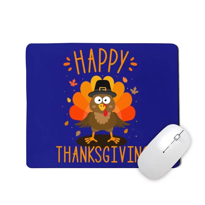 Happy Thanksgiving For Turkey Day Family Dinner Funny Gift Mousepad