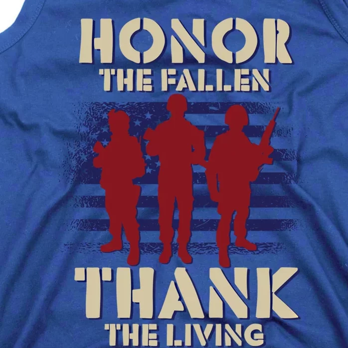 Honor The Fallen Thank The Living Patriotic Memorial Day Gift Tank Top