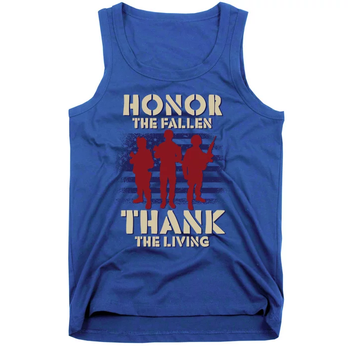 Honor The Fallen Thank The Living Patriotic Memorial Day Gift Tank Top