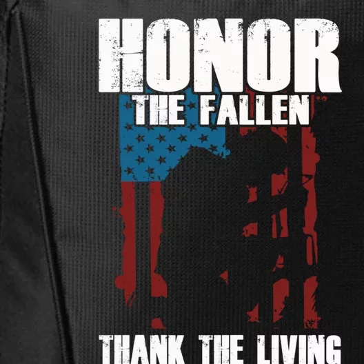 Honor The Fallen Usa Flag Military Veteran Support Gift Meaningful Gift City Backpack