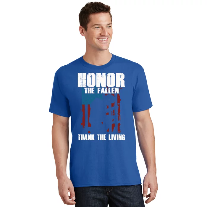 Honor The Fallen Usa Flag Military Veteran Support Gift Meaningful Gift T-Shirt