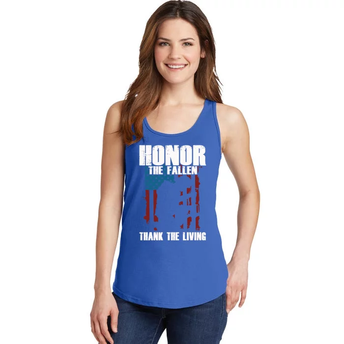 Honor The Fallen Usa Flag Military Veteran Support Gift Meaningful Gift Ladies Essential Tank