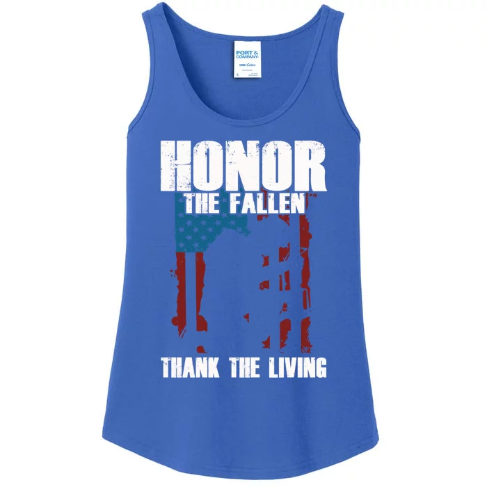 Honor The Fallen Usa Flag Military Veteran Support Gift Meaningful Gift Ladies Essential Tank