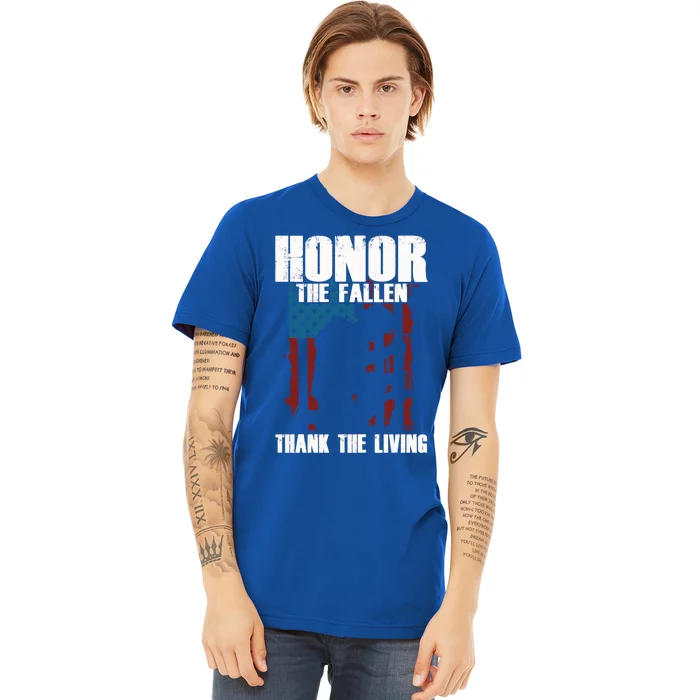 Honor The Fallen Usa Flag Military Veteran Support Gift Meaningful Gift Premium T-Shirt