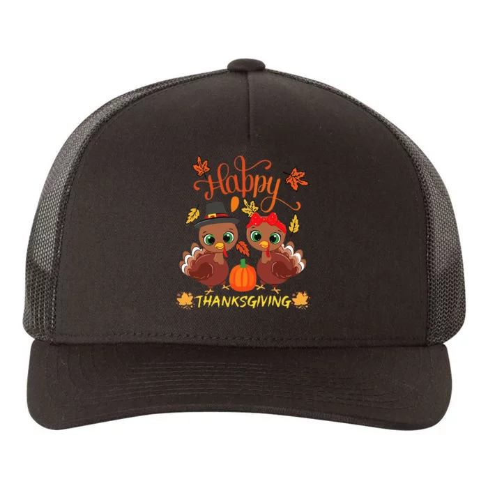 Happy Thanksgiving For Turkey D For Turkey Day Family Dinner Yupoong Adult 5-Panel Trucker Hat