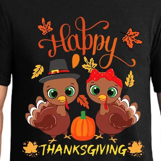 Happy Thanksgiving For Turkey D For Turkey Day Family Dinner Pajama Set