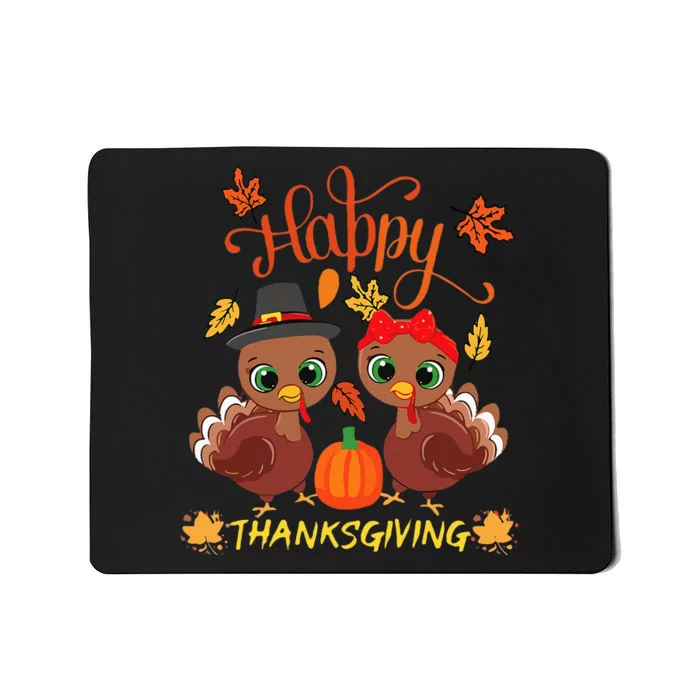 Happy Thanksgiving For Turkey D For Turkey Day Family Dinner Mousepad