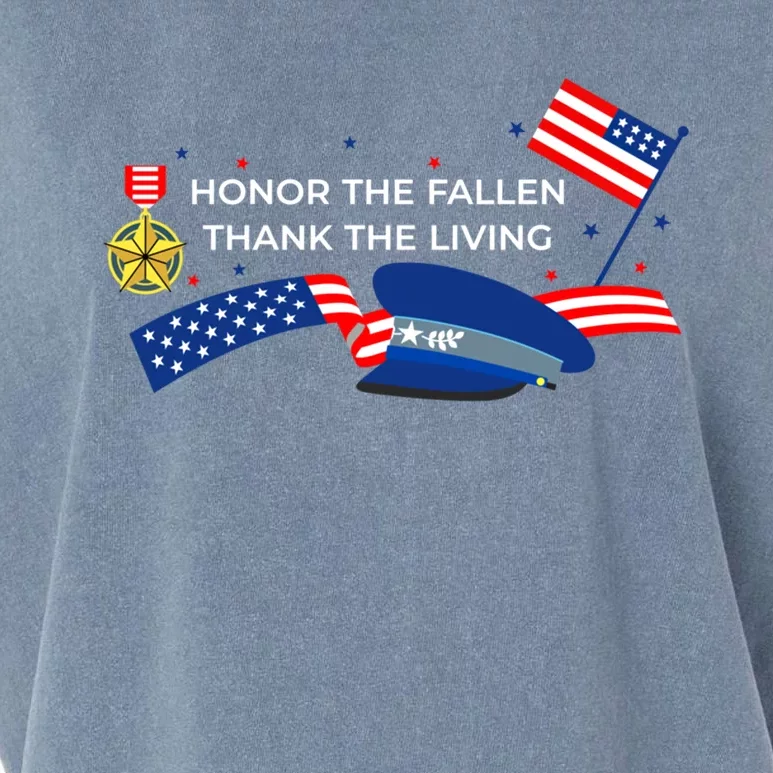 Honor The Fallen Thank The Living Meaningful Gift Garment-Dyed Women's Muscle Tee