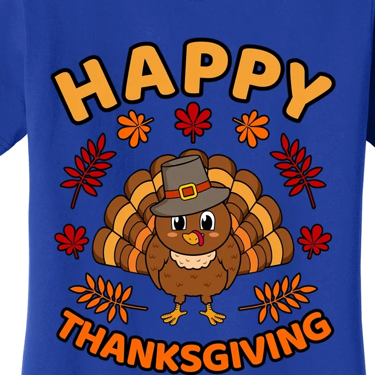 Happy Thanksgiving Funny Turkey Family Graphic Gift Women's T-Shirt