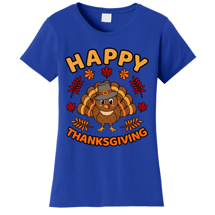 Happy Thanksgiving Funny Turkey Family Graphic Gift Women's T-Shirt