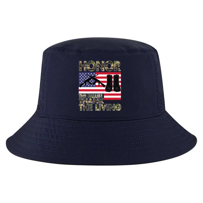 Honor The Fallen Thank The Living Memorial Day Decorations Funny Gift Cool Comfort Performance Bucket Hat