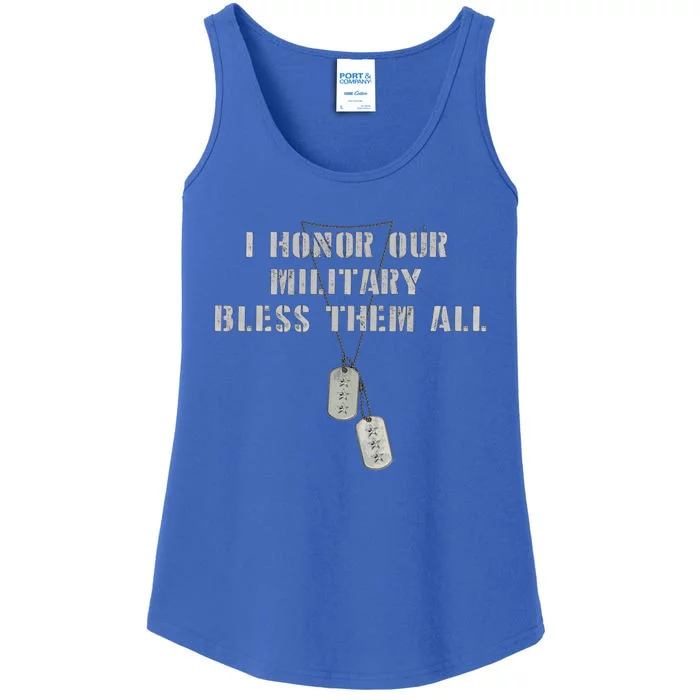 Honor The Fallen Veteran Military Support Great Gift Ladies Essential Tank