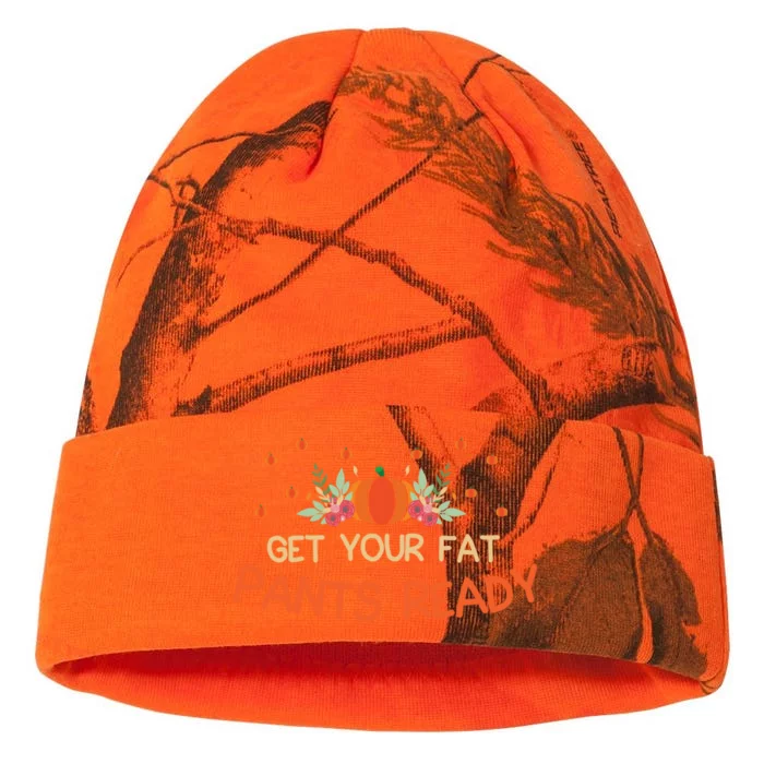 Happy Thanksgiving Fun Dinner Food Get Your Fat Pants Ready Gift Kati - 12in Camo Beanie